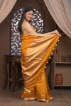 Kashi ~ Handloom Banarasi Pure Silk Saree in Turmeric Yellow (Silk Mark Certified)