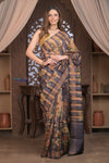 Bengal Gatha ~ Handloom Pure Silk Saree with Digital Print in Black