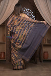 Bengal Gatha ~ Handloom Pure Silk Saree with Digital Print in Black