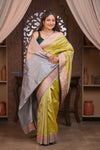 Kashi ~ Handloom Banarasi Pure Silk Saree in Butter Yellow (Silk Mark Certified)