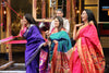 Exclusive Authentic Pure Silk Handloom Paithani - Royal Blue with Nath Pallu - verymuchindian.com