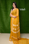Exclusive Khaddi Pure Chiffon Banarasi Saree - Deep Yellow - verymuchindian.com