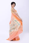 Handloom Cotton Paithani (Peach) - verymuchindian.com