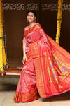 Rajsi~ Pure Silk Handloom - Maharani Paithani in that Bright Red with Silver and Golden Zari, High Quality Pure Silk - verymuchindian.com