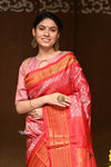 Rajsi~ Pure Silk Handloom - Maharani Paithani in that Bright Red with Silver and Golden Zari, High Quality Pure Silk - verymuchindian.com