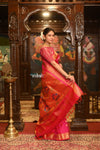 ROYAL WEAVE! Authentic Pure Silk Handloom Bestseller Royal Pink Maharani Paithani With Exclusive Maharani Pallu - verymuchindian.com